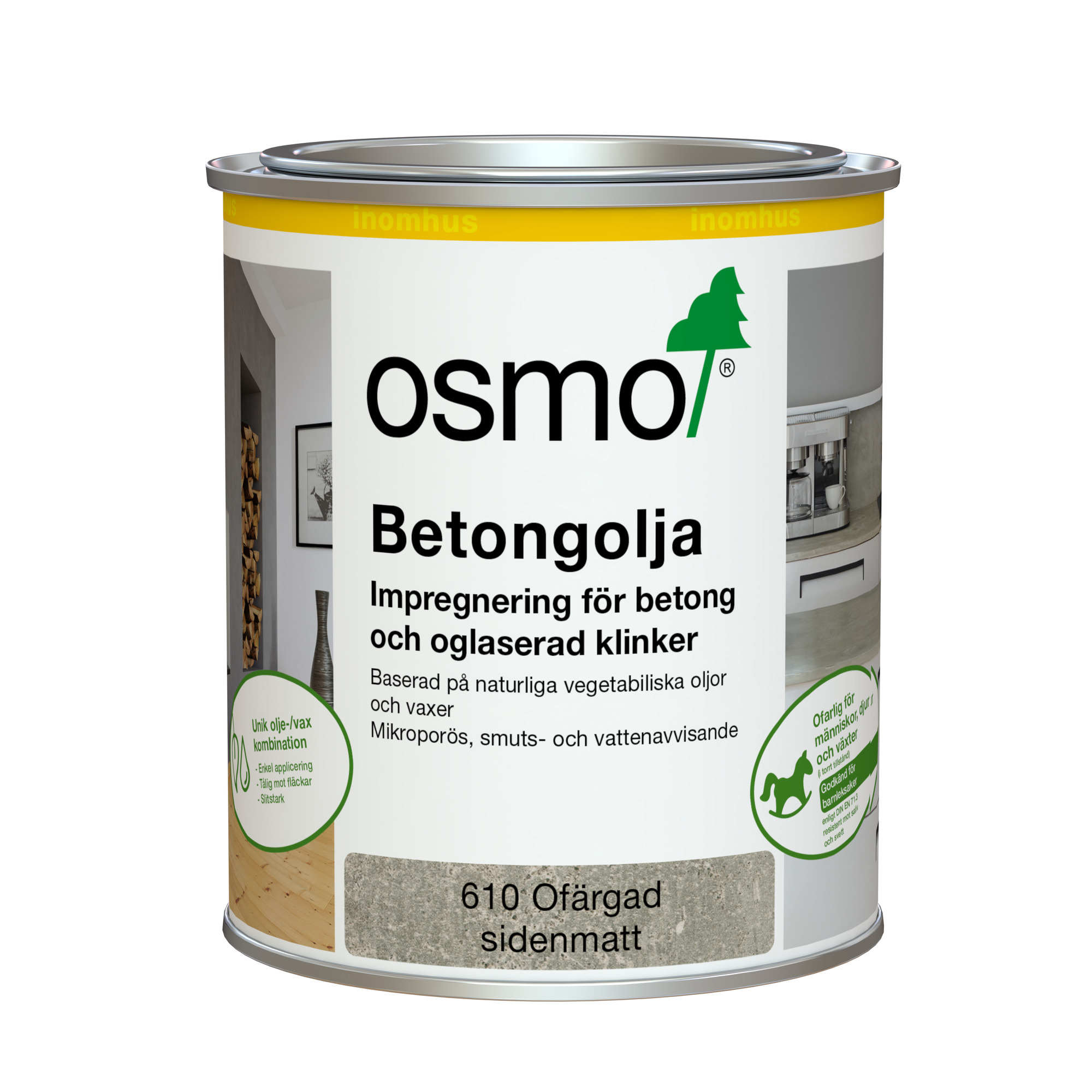 BETONGOLJA 610 OSMO OFÄRGAD SIDENMATT 0,75L - Welin & Co