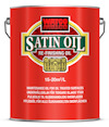 Röd plåtburk med texten "WATCO Satin Oil Re-Finishing Oil".
