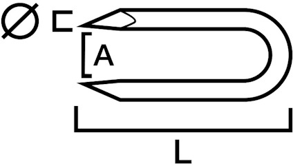 KRAMPA AZ VARMFÖRZINKAD UTVÄNDIG TRÄ 2,50X25MM 500ST